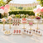10 PCS Cake Stand Set Gold Crystal Dessert Table Plate Set, Metal Cupcake Tray Candy Fruit Display Tower for, alternate view