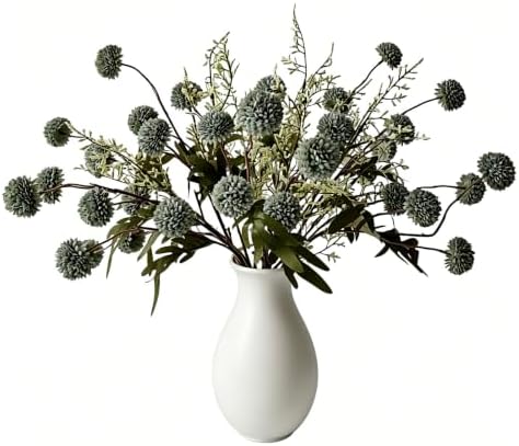 10 Pcs Chrysanthemum Artificial Flowers Silk Stems Blue