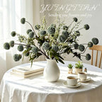 10 Pcs Chrysanthemum Artificial Flowers Silk Stems Blue, alternate view 6