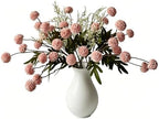 10 Pcs Chrysanthemum Artificial Flowers Silk Stems Pink
