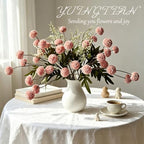 10 Pcs Chrysanthemum Artificial Flowers Silk Stems Pink, alternate view 6