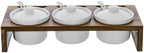 10 Pcs Condiment Pot Serving Dish Set, Hosting Essentials, Premium Acacia Solid Wood Raised Display Server Tray, alternate