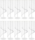 10 Pcs Crystal Flower Stand, 23.6in Wedding Centerpiece in Clear