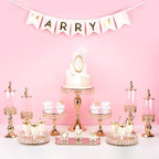 10 Pcs Crystal Gold Cake Stand Set, Elegant Dessert Display Stands Tray Round Cupcake Stand with Mirror Plate, alternate view