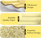 10 PCS Disposable Paper Serving Trays, Heavy Duty Rectangle Paper Plates in Gold, alternate view 4