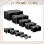 10 Pcs Extra Large Acrylic Buffet Risers Table, 7 to 16 in, Black in 7.2 to 16" in Black, alternate view 2