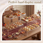 10 Pcs Extra Large Acrylic Buffet Risers Table, 7 to 16 in, Clear in 7.2 to 16" in Clear, alternate view 4