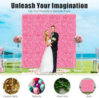10 PCS Flower Wall Panel 24" x 16" Artificial Flowers Wall Decoration Decorative Hydrangea Flower Panels Walls, alternate