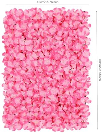 10 PCS Flower Wall Panel 24" x 16" Artificial Flowers Wall Decoration Decorative Hydrangea Flower Panels Walls, alternate