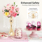 10 PCS Gold Acrylic Vases, Versatile Crystal Wedding Flower Stand, 10.23in Flower Decorative Arrangement Holders, alternate