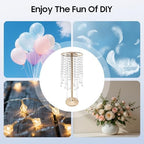 10 PCS Gold Acrylic Vases, Versatile Crystal Wedding Flower Stand, 21.7in Flower Decorative Arrangement Holders, alternate
