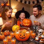 10 Pcs Halloween Pumpkin Punch Bowl Set, 1.6 Gallon Punch Bowl in Orange, alternate view 5