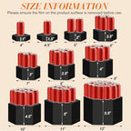 10 Pcs Large Buffet Risers for Table, 4 to 12 in, Black in about 6 x 6 x 2 inches, 7 x 7 x 4 inches, 8 x 8 x 6, alternate