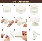 10 PCS Metal Multi Style Cake & Cupcake Dessert Display Stand Set in Cream-10P, alternate view 3