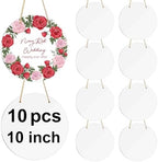 10 pcs metal sublimation door hanger blanks,10 inch circle Unfinished Blank Sign Door Hanger, sublimation