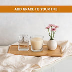 10 Pcs Rectangle Wood Bamboo Tray Bamboo Serving Tray Wooden Serving Platter for Bathroom Counter Platter for, alternate view