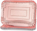 10 PCS Rose Gold Rectangle Trays, Heavy Duty Disposable Paper Cardboard for Platters, for Elegant Dessert Table