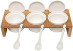10 Pcs Sauce Serving Dish, Hosting Party Essentials Host Gift, 3 Ceramic Ramekin Chip Dip Bowls with Lids &, alternate view 6