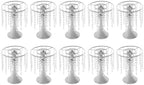 10 PCS Silver Acrylic Vases, Versatile Crystal Wedding Flower Stand, 10.23in Flower Decorative Arrangement