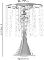 10 PCS Silver Acrylic Vases, Versatile Crystal Wedding Flower Stand, 10.23in Flower Decorative Arrangement, alternate view 2