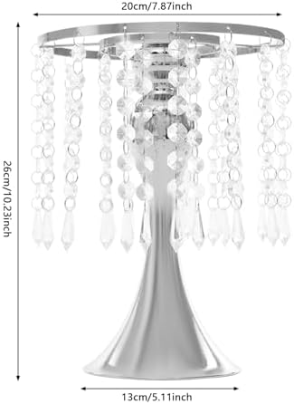 10 PCS Silver Acrylic Vases, Versatile Crystal Wedding Flower Stand, 10.23in Flower Decorative Arrangement, alternate view 2