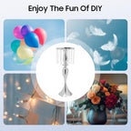 10 PCS Silver Acrylic Vases, Versatile Crystal Wedding Flower Stand, 21.3in Flower Decorative Arrangement, alternate view 5