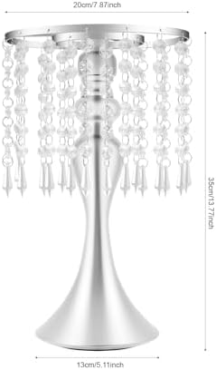 10 PCS Silver Acrylic Vases, Versatile Crystal Wedding Flower Stands, 13.7in Flower Decorative Arrangement, alternate view 2