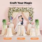 10 PCS Silver Acrylic Vases, Versatile Crystal Wedding Flower Stands, 13.7in Flower Decorative Arrangement, alternate view 6