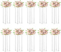 10 Pcs Wedding Centerpieces Acrylic Vases Clear Column Flower Vase Flowers Stand 7.87'' x 7.87'' x 23.6''