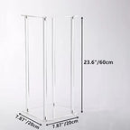 10 Pcs Wedding Centerpieces Acrylic Vases Clear Column Flower Vase Flowers Stand 7.87'' x 7.87'' x 23.6'', alternate view 3