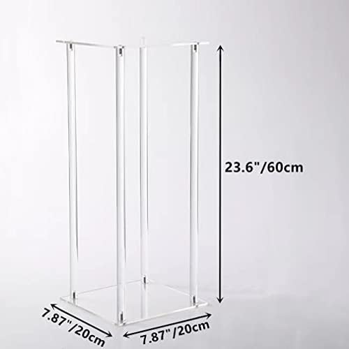10 Pcs Wedding Centerpieces Acrylic Vases Clear Column Flower Vase Flowers Stand 7.87'' x 7.87'' x 23.6'', alternate view 3