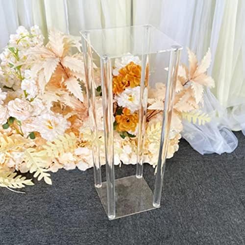 10 Pcs Wedding Centerpieces Acrylic Vases Clear Column Flower Vase Flowers Stand 7.87'' x 7.87'' x 23.6'', alternate view 5
