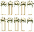 10 Pcs Wedding Centerpieces for Tables, 23.6in Gold Flower Stand for Wedding, Metal Floor Vase Table