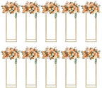 10 Pcs Wedding Centerpieces for Tables, 31.4inch Metal Column Flower Stand, Gold Centerpieces for Table