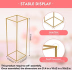 10 Pcs Wedding Centerpieces for Tables, 31.4inch Metal Column Flower Stand, Gold Centerpieces for Table, alternate view 2
