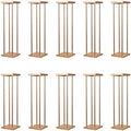 10 Pcs Wedding Flower Stand Metal Vase Stand with Plates Gold Floor Metal Column Gold Rectangular 7.87" x 7.8