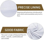 10 Pcs White Folding Chair Cover Washable Removable Universal Fitted Chair Cover Protector for Wedding Party, alternate view