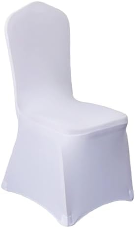 10 Pcs White Washable Removable Universal for Wedding Party Dining Banquet Polyester Spandex Stretch Slipcovers