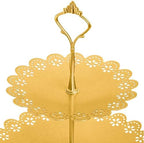 10 Pieces Gold Cake Stand Set, Metal Round Cupcake Holder Dessert Display Plate Serving Platter, Dessert Table, alternate