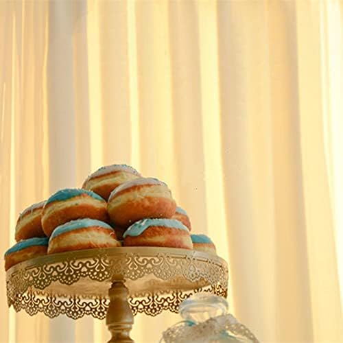10 Pieces Gold Dessert Table Display Set, Metal Cake Stand Set with Lace Edge Pedestal, Cupcake Stands and Treat, alternate