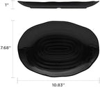 10" Serving Platters Set of 4, Oval Melamine Serving Trays for Appetizers Desserts Pasta Snacks Sushi, alternate view 2