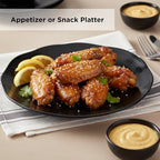 10" Serving Platters Set of 4, Oval Melamine Serving Trays for Appetizers Desserts Pasta Snacks Sushi, alternate view 5