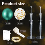 10 Set Balloon Stand Kit for Table Centerpiece, Green in 10 Count (Pack of 1) in Green, alternate view 5