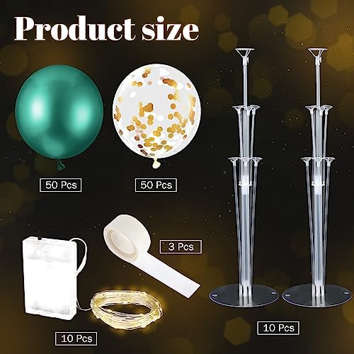 10 Set Balloon Stand Kit for Table Centerpiece, Green in 10 Count (Pack of 1) in Green, alternate view 5