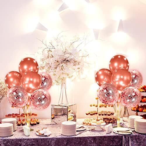 10 Set Balloon Stand Kit for Table Centerpiece, Rose Gold in 10 Count (Pack of 1) in Rose Gold, alternate view 2