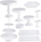 10-Set Cake Stands, Metal Cupcake Stand Set with Multiple Combination Styles, Dessert Plate Cake Serving Tray