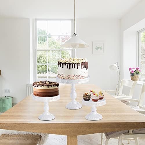 10-Set Cake Stands, Metal Cupcake Stand Set with Multiple Combination Styles, Dessert Plate Cake Serving Tray, alternate view