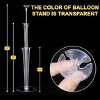 10 Sets Balloon Stand Kit, Balloon Sticks Holder with Base Birthday Wedding Graduation Party Decortaions Table, alternate
