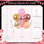 10 Sets of Balloon Stands for Table with 70 Pcs Balloons in 10 Count (Pack of 1) in Rose Gold, alternate view 3