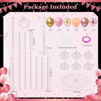 10 Sets of Balloon Stands for Table with 70 Pcs Balloons in 10 Count (Pack of 1) in Rose Gold, alternate view 4